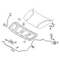 OEM 2021 Kia Niro EV Cable Assembly-Hood Latch Diagram - 81190G5100