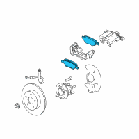 OEM 2010 Chevrolet Cobalt Rear Pads Diagram - 15271565