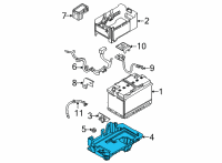 OEM Kia K5 Tray Assembly-Battery Diagram - 37150L3000