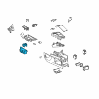 OEM 2011 Lexus RX350 Console Cup Holder Box Sub-Assembly Diagram - 58803-48050-E0