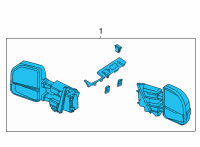 OEM 2022 Ford F-150 KIT - REAR VIEW OUTER MIRROR Diagram - ML3Z-17696-AA