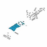 OEM 2010 Dodge Avenger Pan-Rear Floor Diagram - 5076043AF