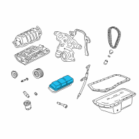 OEM 1998 Pontiac Bonneville Valve Cover Diagram - 12590365