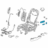 OEM 2019 Acura MDX Switch Assembly, Driver Side Power Seat (Premium Black) Diagram - 81650-TYR-A02ZA