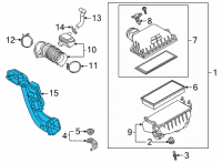 OEM Lexus NX450h+ INLET ASSY, AIR CLEA Diagram - 17750-25080