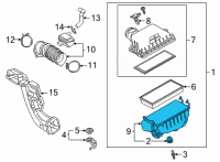 OEM 2022 Lexus NX350h CASE SUB-ASSY, AIR C Diagram - 17701-F0110