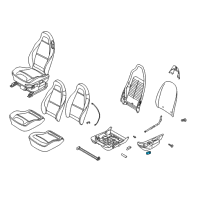 OEM 2000 BMW Z3 Switch For Longit./Vertical Adjustm., Right Diagram - 61-31-8-413-896