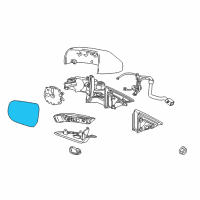 OEM 2017 Cadillac ATS Mirror Glass Diagram - 23105610