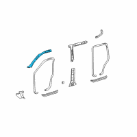 OEM 2006 Toyota Land Cruiser Weatherstrip Pillar Trim Diagram - 62210-60131-A0