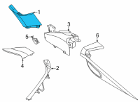 OEM 2020 BMW X6 C-PILLAR TRIM PANEL, ALCANTA Diagram - 51-43-5-A0C-861