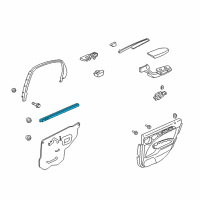 OEM 2006 Acura TL Weatherstrip, Right Rear Door (Inner) Diagram - 72835-SEP-A01