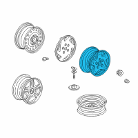 OEM 2002 Honda Accord Disk, Aluminum Wheel (15X6 1/2Jj) Diagram - 42700-S87-A12
