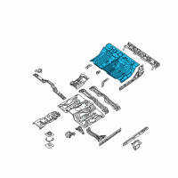 OEM 2006 Nissan Frontier Floor-Rear, Front Diagram - 74512-9BM0B