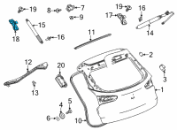 OEM 2021 Buick Encore GX Lift Cylinder Bracket Diagram - 42483638