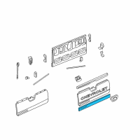 OEM 2003 Chevrolet Avalanche 2500 Applique, End Gate *Dark Smoke Gray Diagram - 88979805