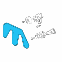 OEM 2006 Lexus GS430 Fan & Alternator V Belt Diagram - 90916-02592