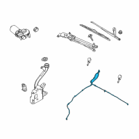 OEM Ford Focus Washer Hose Diagram - 8S4Z-17K605-AA