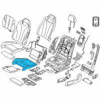 OEM 2018 BMW M4 Sports Seat Upholstery Parts, Right Diagram - 52-10-7-388-782