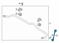 OEM 2022 Hyundai Tucson LINK ASSY-FRONT STABILIZER Diagram - 54830-N9000