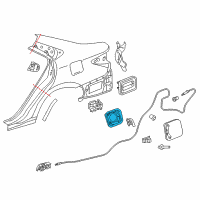 OEM Toyota Fuel Pocket Diagram - 61725-06010