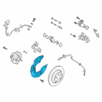 OEM 2018 Ford Edge Splash Shield Diagram - E1GZ-2C028-B