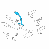 OEM 1999 Dodge Intrepid Catalytic Converter & Pipe Diagram - 4581702AJ