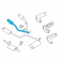 OEM 1999 Dodge Intrepid Catalytic Converter & Pipe Diagram - 4581703AJ