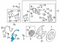 OEM 2022 Hyundai Santa Fe SENSOR ASSY-ABS REAR WHEEL, LH Diagram - 58950-CLAD0