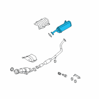 OEM 2011 Kia Soul Main Muffler Assembly Diagram - 287002K010