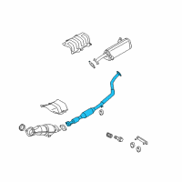 OEM 2011 Kia Soul Center Exhaust Pipe Diagram - 286502K010