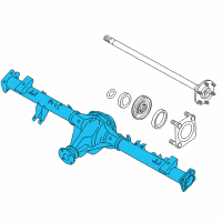 OEM 2009 Nissan Titan Rear Axle Assembly, W/O Brake Diagram - 43003-ZR52C