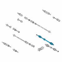 OEM 2016 Hyundai Veloster Shaft Assembly-Drive, RH Diagram - 49501-2V300