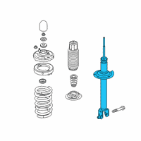 OEM 2020 Honda Clarity Shock Absorber Unit, Rear Diagram - 52611-TRW-A02
