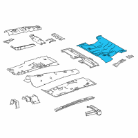 OEM 2012 Toyota RAV4 Center Floor Pan Diagram - 58211-0R012