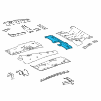 OEM 2018 Toyota RAV4 Center Floor Pan Diagram - 58202-42020