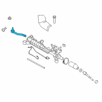OEM 2010 Ford Edge Outer Tie Rod Diagram - 7T4Z-3A130-B