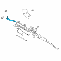 OEM 2007 Lincoln MKX Outer Tie Rod Diagram - 7T4Z-3A130-B