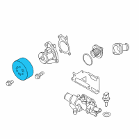 OEM Nissan Pulley-Fan & Water Pump Diagram - 21051-ED50A