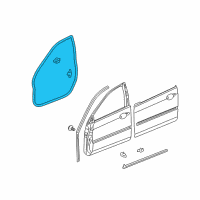 OEM 2005 Acura RL Weatherstrip, Left Front Door Diagram - 72350-SJA-A01