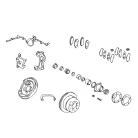 OEM 1999 Toyota Land Cruiser Bearing Housing Nut Diagram - 90179-12118