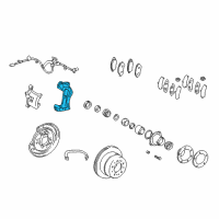 OEM 2000 Toyota Land Cruiser Caliper Support Diagram - 47721-60031