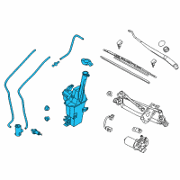 OEM 2018 Kia Sportage Washer Reservoir & Pump Assembly Diagram - 98610D9101