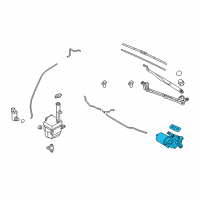 OEM 2011 Hyundai Sonata Windshield Wiper Motor Assembly Diagram - 98110-1U000