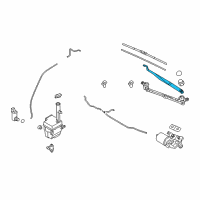 OEM 2011 Hyundai Sonata Windshield Wiper Arm Assembly(Passenger) Diagram - 98321-3S000