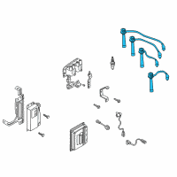 OEM 2001 Kia Rio Hight Tension Cord Assembly Diagram - 274002X140