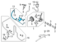 OEM Nissan Frontier HOSE & TUBE ASSY-PRESSURE, POWER STEERING Diagram - 49720-9BU3A