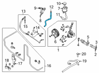 OEM Nissan Frontier HOSE-RETURN, POWER STEERING Diagram - 49725-9BT1B