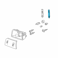 OEM 2001 Ford Crown Victoria Headlamp Assembly Bracket Diagram - F8AZ-13N020-AB