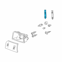 OEM 1999 Ford Crown Victoria Headlamp Assembly Bracket Diagram - F8AZ-13N020-AA