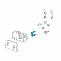 OEM 2009 Mercury Grand Marquis Headlamp Assembly Adjuster Diagram - YW7Z-13032-AA